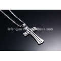 New hot sale stainless steel jerusalem mens silver cross pendant designs